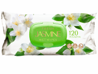 Влажные салфетки Fresh Jasmine с пластик. клапаном 120 шт/10шт — фото