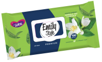 Emily Style влажные салфетки 80+20 шт. с клапаном ЗЕЛЕНЫЙ ЧАЙ С ЖАСМИНОМ / 12 — фото