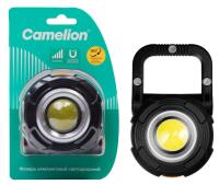 Фонарик Camelion LED56252  (фонарь для кемпинга 3XR03, черн., COB, 2 реж., 3 магн., пласт., ,блист.) — фото