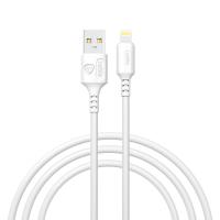Кабель USB штекер-Lightning штекер BY 1м TPE 2,4А белый — фото