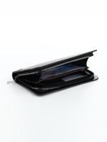 Портмоне муж 21,5*11*3 см, 3 отд, д/карт, д/монет, на молнии, черный   10470118 — фото