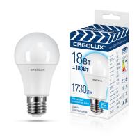 Лампа светод. Ergolux LED-A60-18W-E27-4K (ЛОН 18Вт Е27 4500К 172-265В, ПРОМО)  — фото