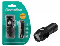 Фонарик Camelion LED29358 (фонарь аккум. 3,7В, черный, 3 LED, 3 Вт, 5 реж., Type - C, блист.) — фото