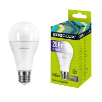 Лампа светод. Ergolux LED-A65-20W-E27-6K (ЛОН 20Вт E27 6500K 172-265В) NEW — фото