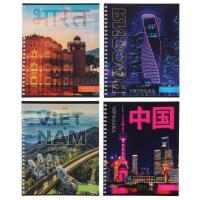 Тетрадь 48 л., А5, в клетку, блок №2, обложка картон, спираль — фото