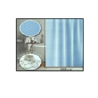 картинка Штора для ванн "HOZBAT"  текстильная, светло-голубой с кольцами 180*180 см, XT-006 от компании ГлавТорг Красноярск