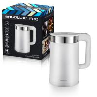 Чайник электрический ERGOLUX ELX-KS11-C01 1,8л 2,2кВт металл белый — фото