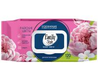 Emily Style влажные салфетки ПРОМО 120шт с пл/крышкой Райские цветы /14 — фото