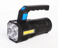 Фонарик Ultraflash LED53766 (фонарь акк 4В, черн., 4LED+COB, 3 Вт, 4 реж, USB, бокс са) — фото