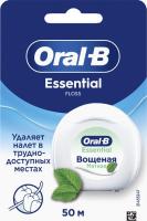 картинка ORAL-B зубная нить Essential floss вощенная вкус мятный  50м от компании ГлавТорг Красноярск