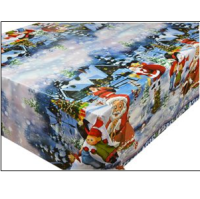 картинка Клеенка HOZBAT GUVENC LUX на ткани с лакированной поверхностью 1,40*20м AS-606 Новогодний принт от компании ГлавТорг Красноярск