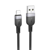 картинка Кабель USB штекер-Lightning штекер HOCO X109 2м силиконовый 2,4А черный от компании ГлавТорг Красноярск