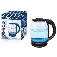 Чайник электрический ERGOLUX ELX-KG05-C02 1,8л 1,6кВт стекло  — фото
