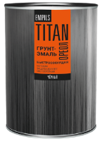 картинка Грунт-эмаль быстросохнущая ОРЕОЛ TITAN матовая чёрная RAL 9005 (0.75л / 0.9 кг) (замята) от компании ГлавТорг Красноярск