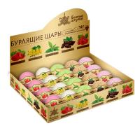 Бурлящие шары для ванны (липа, шоколад, клубника, малина, зеленый чай) в дисплей-боксе, 120 г "Банны — фото