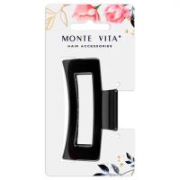 Краб для волос 8,5 см, глянцевый, чёрный MONTE VITA 457000 — фото