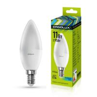 Лампа светод. Ergolux LED-C35-11W-E27-4K (Свеча 11Вт E27 4500K 172-265В) — фото