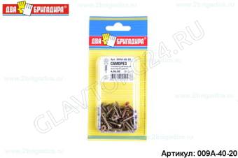 Саморез универсальный желтый цинк 4,0*20(40шт)