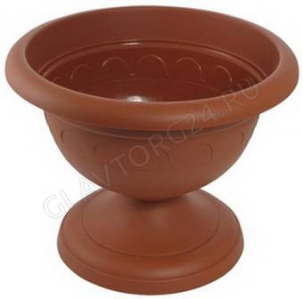 Вазон низкий Колывань 1,1л д18 терракотовый С143Т