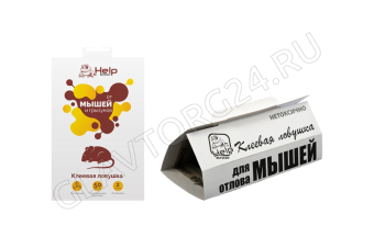 HELP Клеевая ловушка для отлова МЫШЕЙ, 2шт в упаковке/50