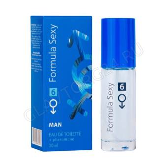 Туалетная вода мужская парфюмированная с феромонами Formula Sexy №6 15мл