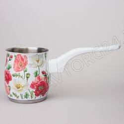 ТУРКА 340МЛ AGNESS "БЕЛЫЕ МАКИ"/12 арт. 916-438