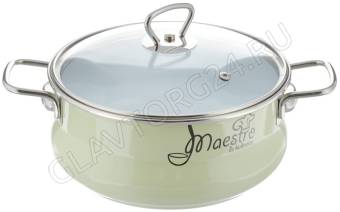 Кастрюля-тор эмалир. 3,0л салат. Maestro 8ST205S