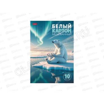 Картон белый А4 10л мелованный "Полярный мыслитель" NEW