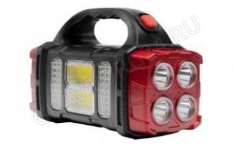 Ultraflash LED38101  (фонарь акк. черн./малин., 40LED+2COB, 4 реж., Type-C, PowerBank, пласт., кор.)