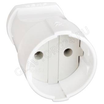 Гнездо штепсельное б/з бел. 10А 250В EKF ASG10-10