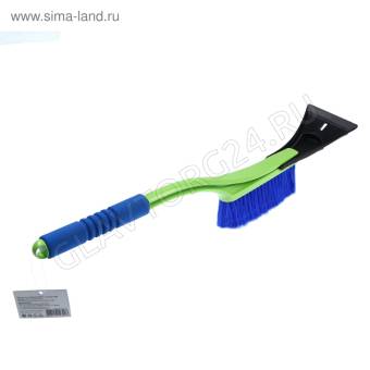 Щетка сметка, со скребком, Oktan, мягкая ручка, 54 см, зеленый   4652602