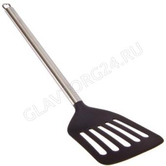 Лопатка с прорезями SS-005 VETTA нейлон, ручка нерж.сталь Аргенто 