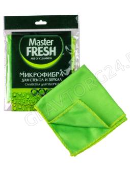 Мастер Фреш Салфетка МИКРОФИБРА для стекол и зеркал 30*30 1 шт/30 АКЦИЯ