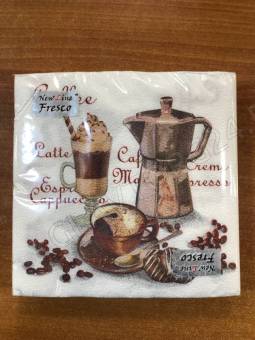 Салфетки Svezhinsky 2слойн. 20л 33*33см декор КОФЕ New Line Fresco/20уп