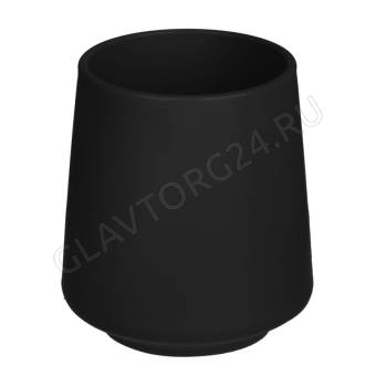Стакан 350мл д/ванной комнаты пластик 10x9,5x9,5см черный VETTA арт. 478-266