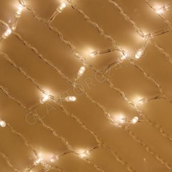 СНОУ БУМ Гирлянда электр. бахрома 96LED, 2х0,5м, Flash 16_led, 16 нитей, шампань, прозр.пров, 220В