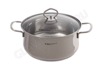 Кастрюля 5,2л (ЛИРА) нержавейка арт. KТ-CP-0052/4