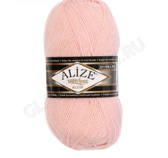 Пряжа "Superlana Klasik" 25% шерсть, 75% акрил 280м/100гр (271 жемчужно-розовый)   3296253
