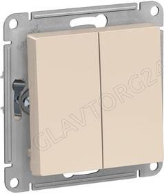 Механизм выключателя 2-кл. СП AtlasDesign 10А IP20 (сх. 5) 10AX беж. SchE ATN000251