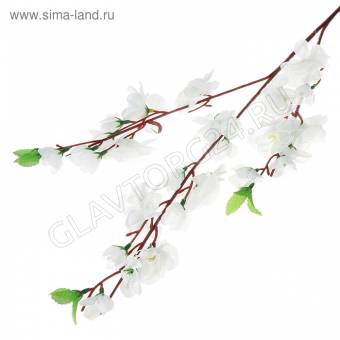 Цветы искусственные "Нежная сакура" d-4 см, белая