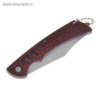 Нож перочинный, рукоять коричневая, 3 полосы