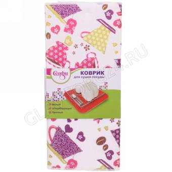 Коврик для сушки посуды 38*50см "Кофейный аромат" арт. 335-233