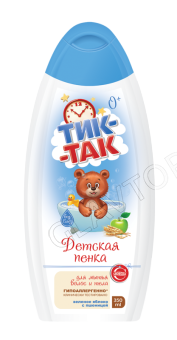 Тик-Так пенка для мытья волос и тела Зеленое яблоко с пшеницей 350мл/12