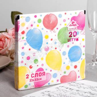 Салфетки бум. Лилия 33х33 "Праздник" 2сл 20л/15шт