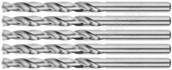 Сверла по металлу HSS шлифованные, угол заточки 135°, 7,0 x 109 мм (5 шт.)