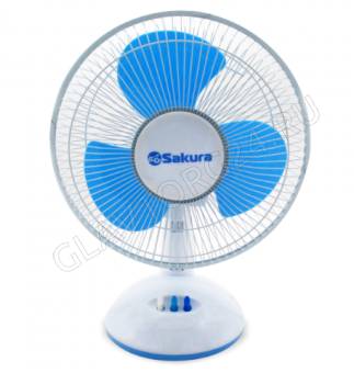 Вентилятор настольный SAKURA SA-13B 25Вт 22см бело-голубой 