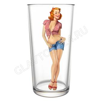 Набор стаканов 300мл выс. Pin-up girls 6шт. арт. 148-Д
