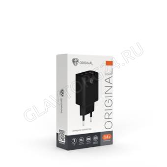 Зарядное устройство сетевое BY Максимум 3xUSB QC 3,4A черный