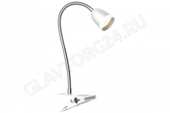 Свет настольный Camelion KD-847  C03 серебро LED на прищепке, 3.5 Вт,230В, 220 лм, 6000К (дубль)