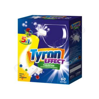 TYRON таблетки для п/м машины EFFECT/5в1/нерастворимая оболочка однослойные 60шт